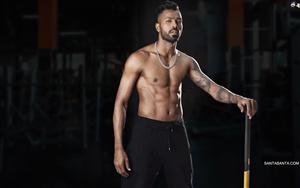 An IPL 2020 player Hardik Pandya in an attractive shot